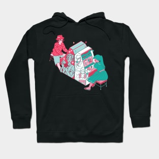 Fighting game girl vs boy Hoodie